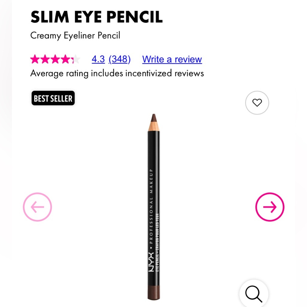 NWT NYX Slim Eye Pencils x5 (Black Brown)